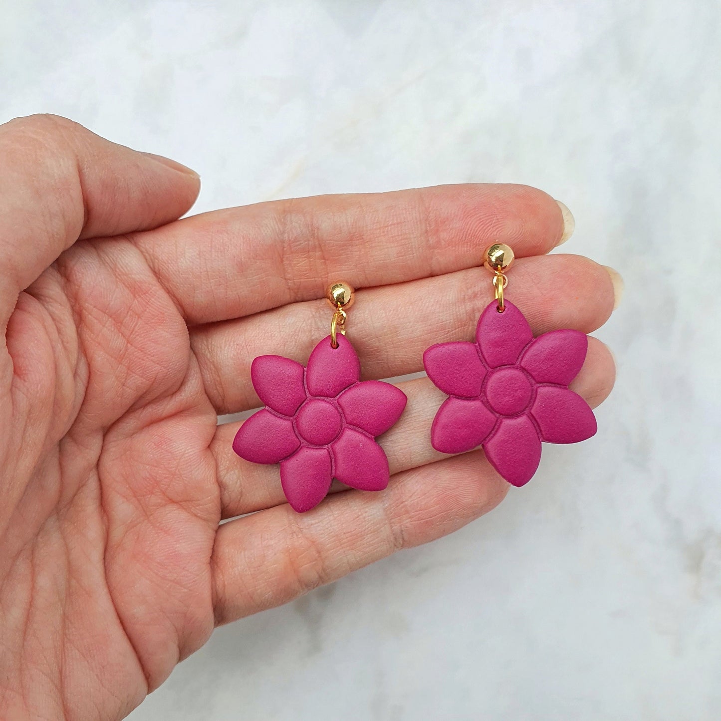 Earrings Polymer clay 3D cutters Jewelry mold "Flower"