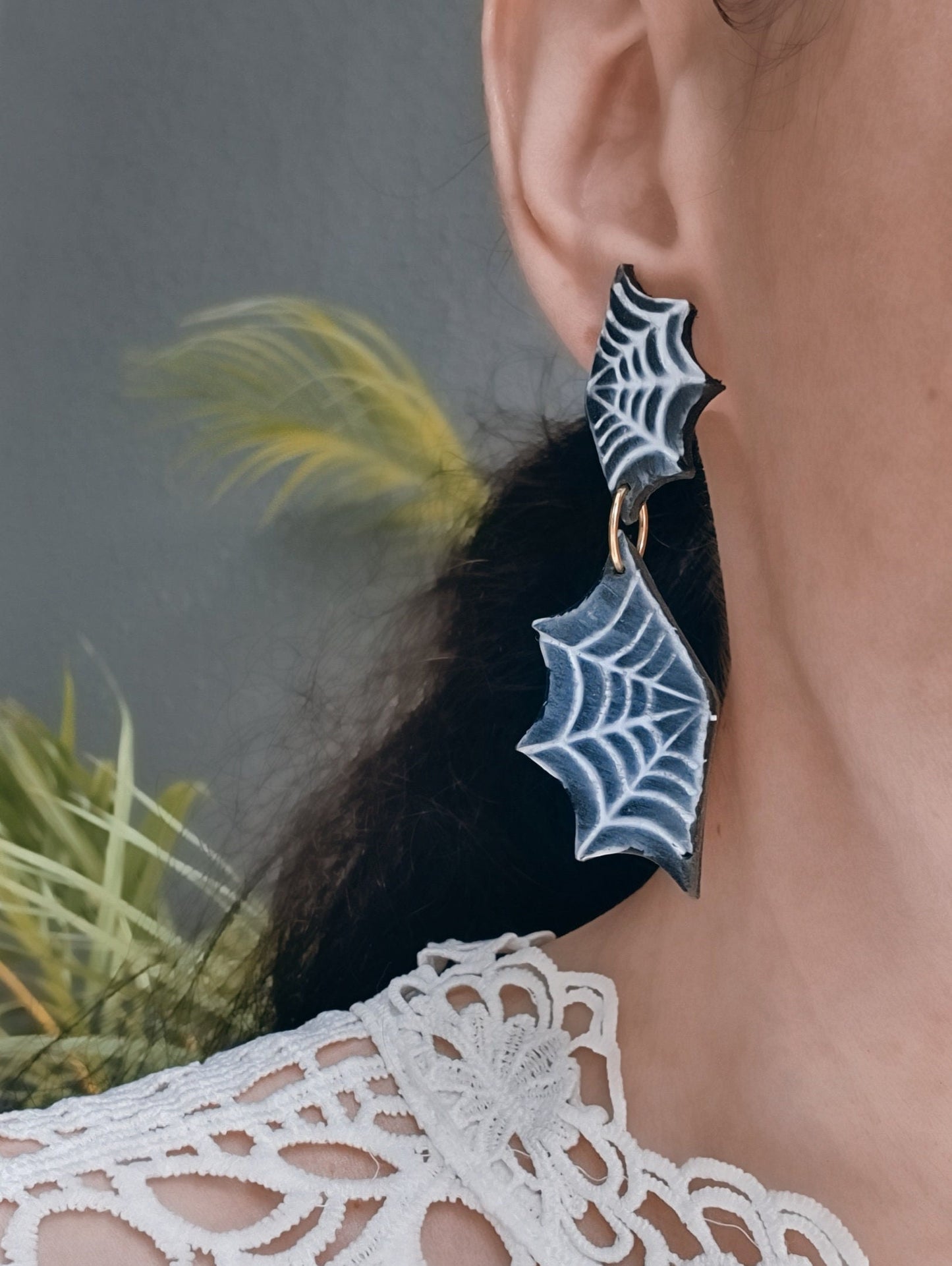 Spider net Polymer clay cutter 3D print cutters stamp Jewelry Earrings shape plastic cutter