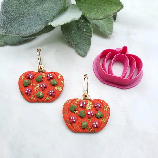 Pumpkin Polymer clay cutter 3D print cutters Jewelry Earrings shape plastic cutter