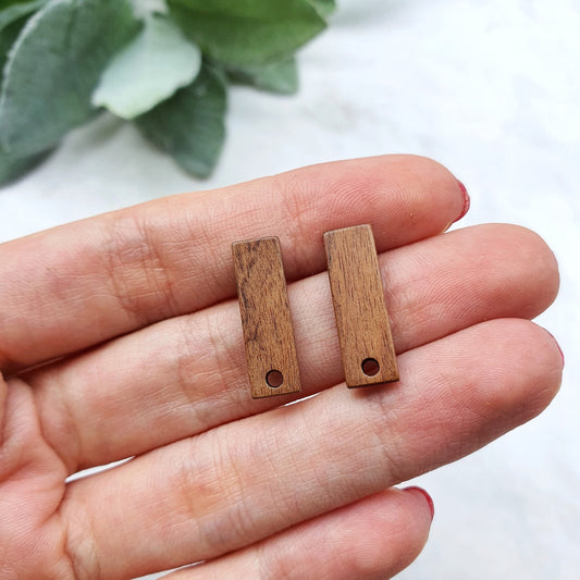 Wood Earring stud components Geometric studs Earrings findings DIY jewelry