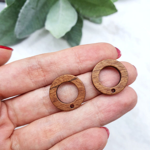 Wood Earring stud components Geometric studs Earrings findings DIY jewelry