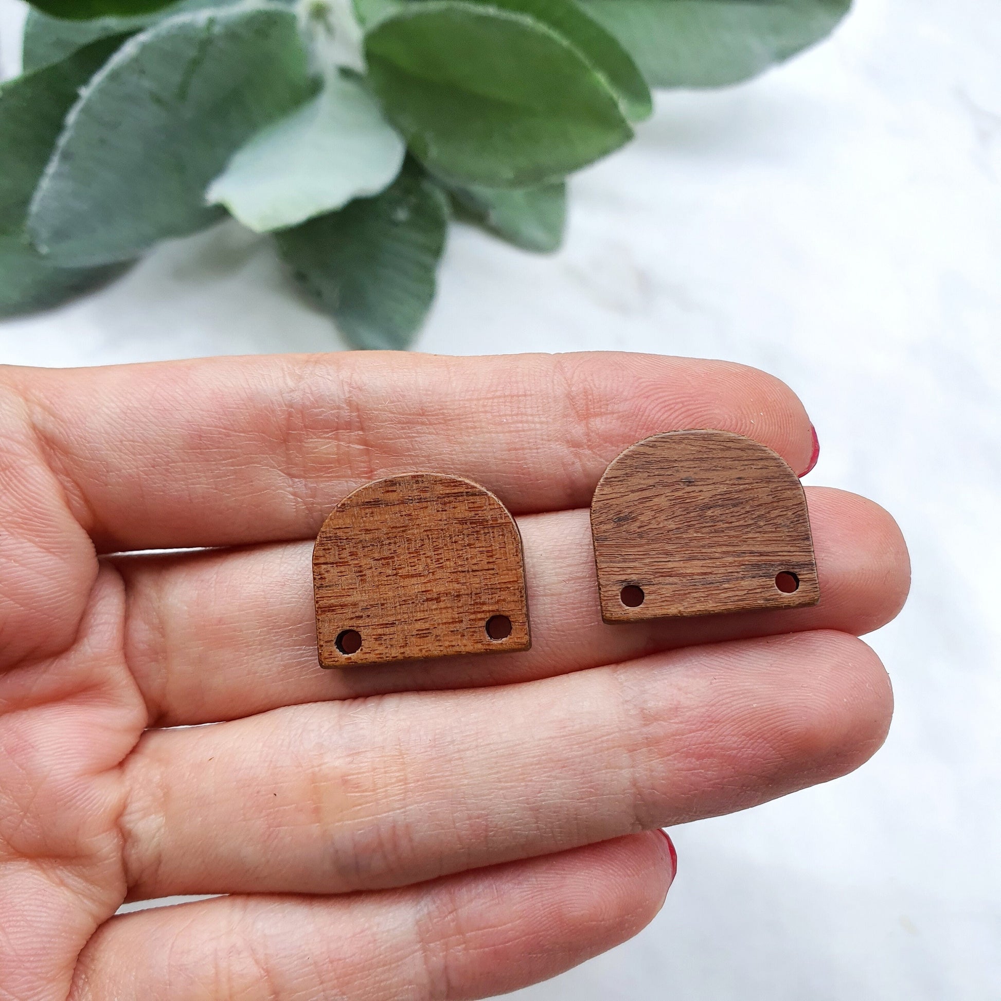 Wood Earring stud components Geometric studs Earrings findings DIY jewelry