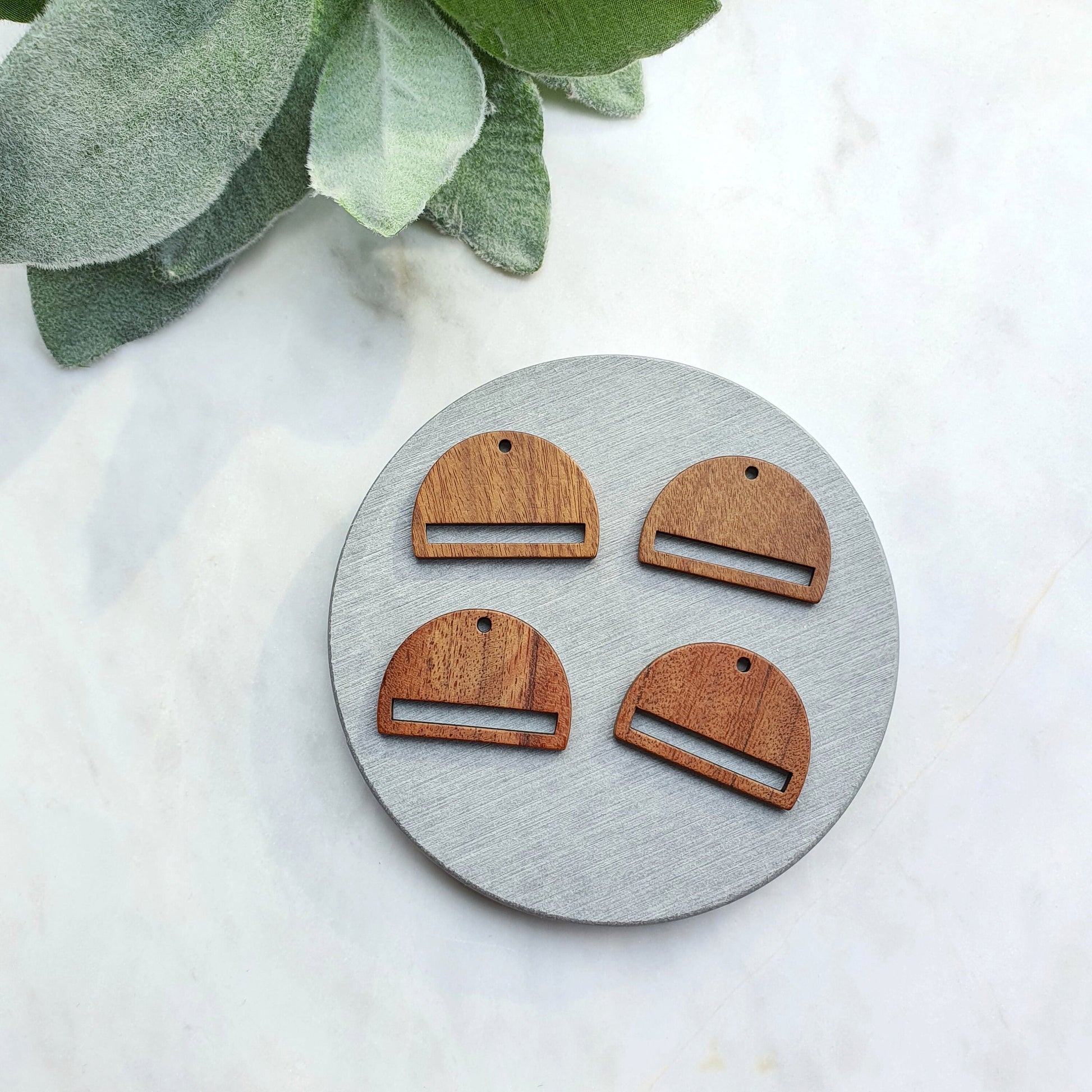 Wood Charm Pendant Earrings components Earrings findings DIY jewelry connectors