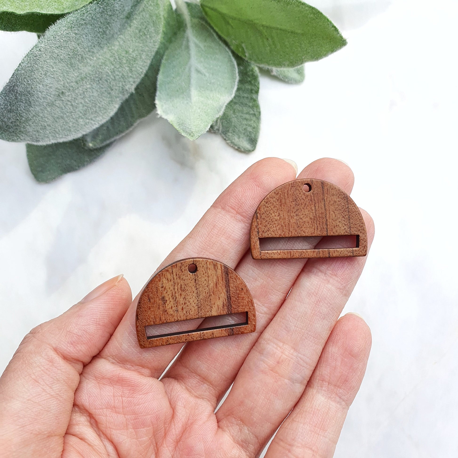 Wood Charm Pendant Earrings components Earrings findings DIY jewelry connectors