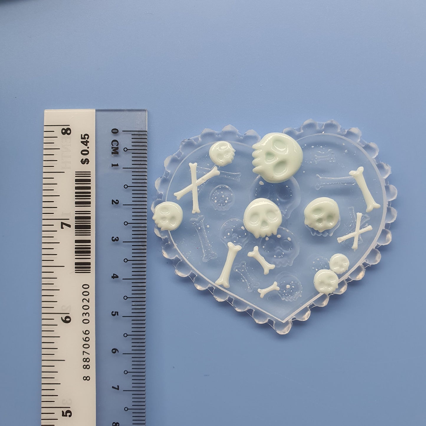 Silicone earrings mini mold "Halloween Scull" for resin and epoxy