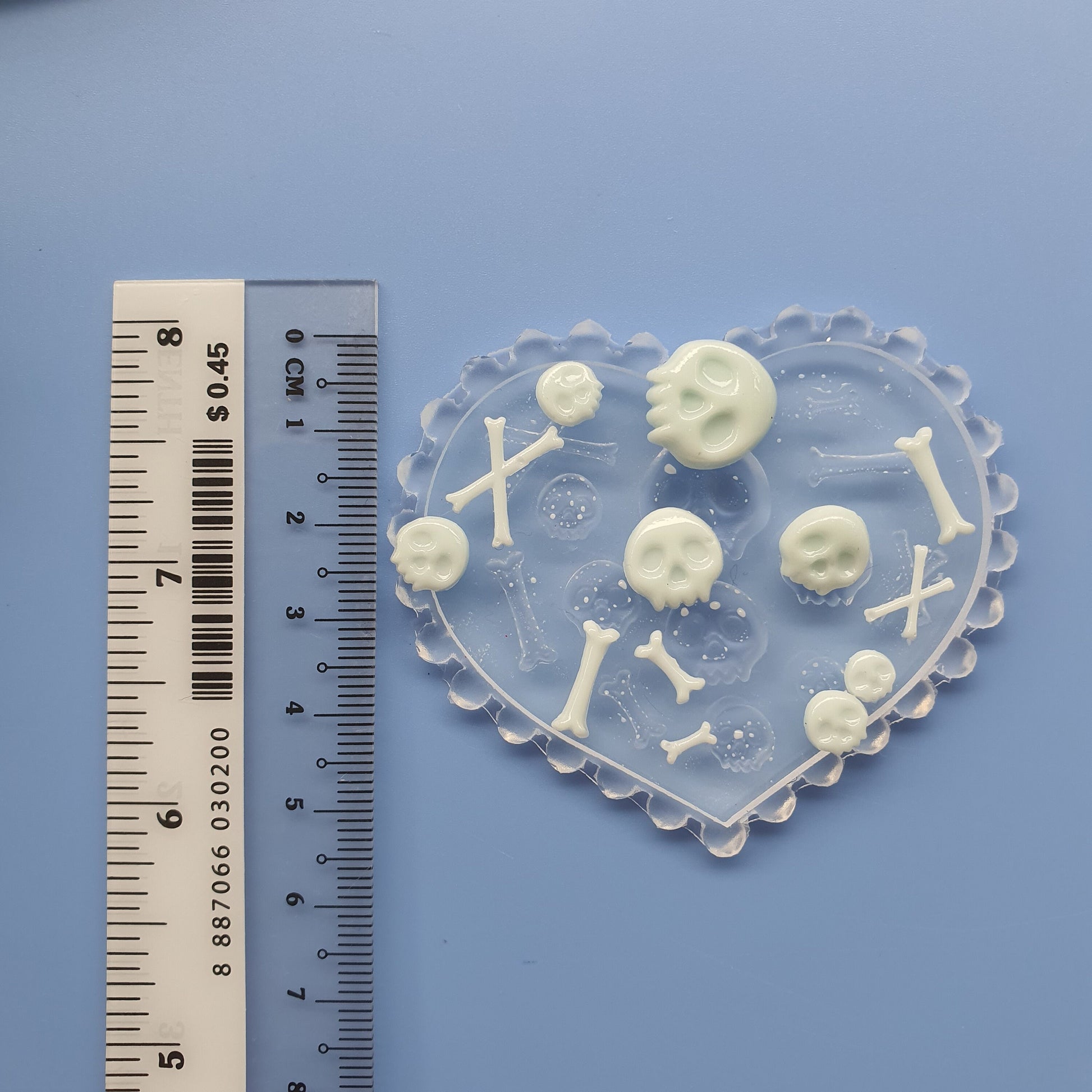 Silicone earrings mini mold "Halloween Scull" for resin and epoxy