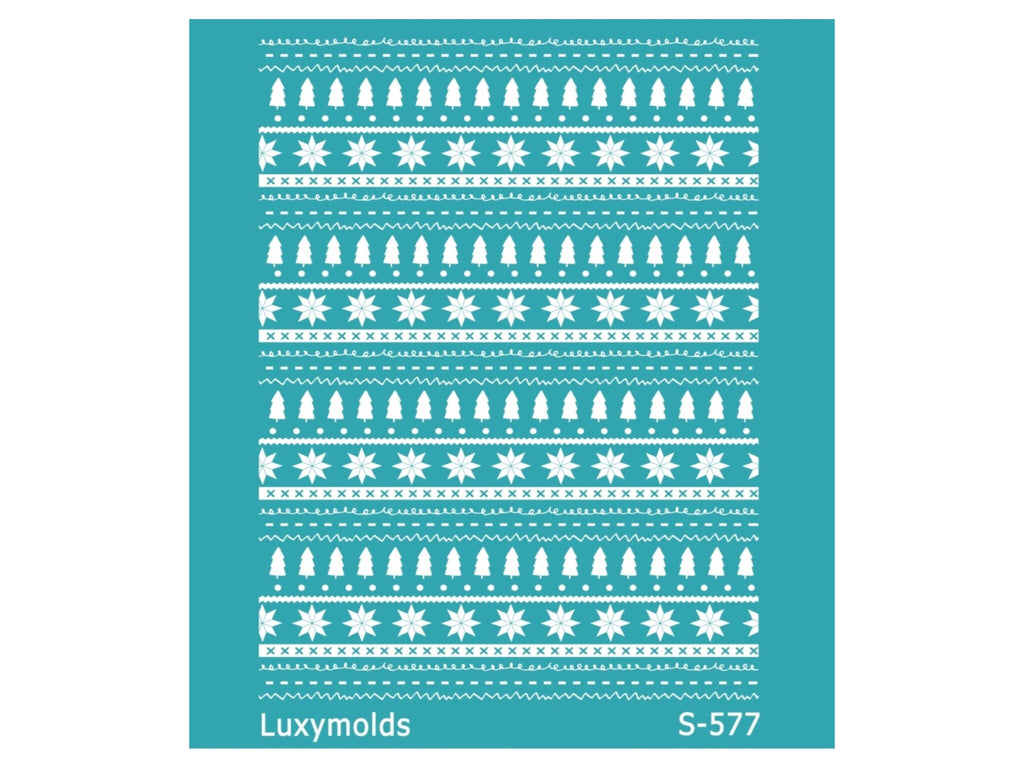 Silk screen stencil for polymer clay "Luxymolds" "Christmas" S-577