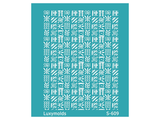 Silk screen stencil for polymer clay "Luxymolds" S-609