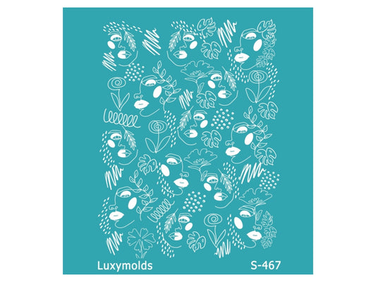 Silk screen stencil for polymer clay "Luxymolds" "Halloween" S-467