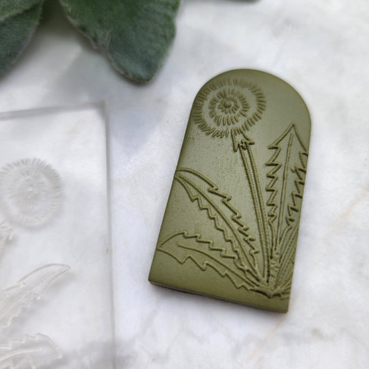 Embossing stamp for polymer clay Floral texture plate Flower debossing stamp Acrylic stamps