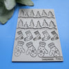 Polymer clay Texture tile Texture mat Clay stamp Polymer clay texture stencils "Christmas" T-126