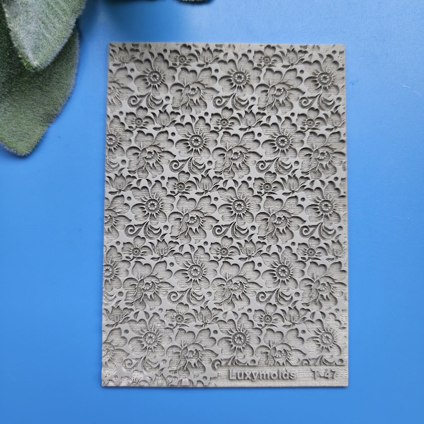 Polymer clay Texture tile Texture mat Clay stamp Polymer clay texture stencils "Flowers" T-47