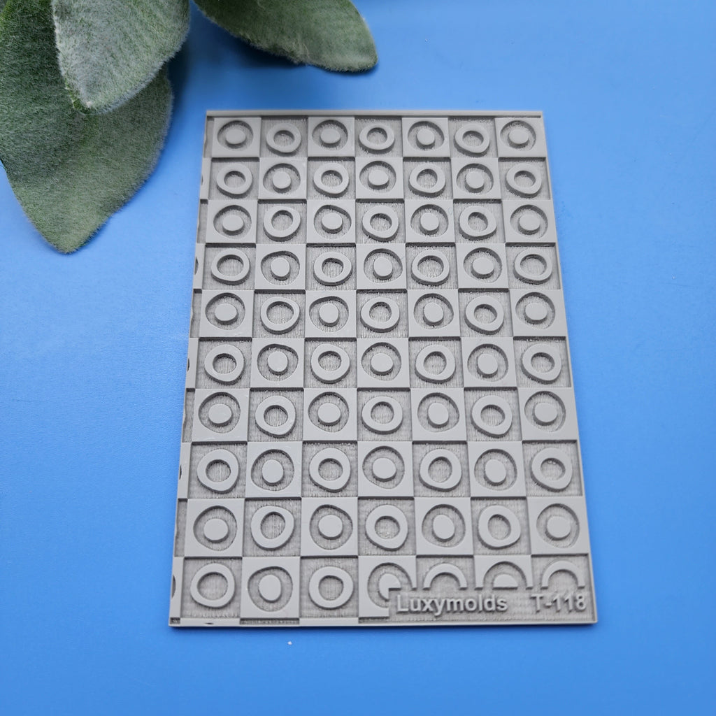 Polymer clay Texture tile Texture mat Clay stamp Polymer clay texture stencils "Geometryc" T-118