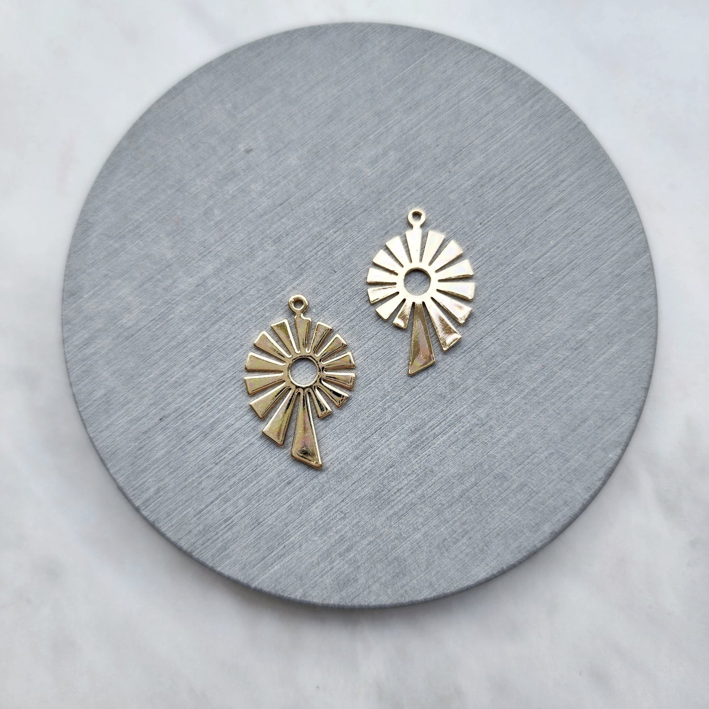 Gold plated charms Earrings components Earrings findings DIY jewelry