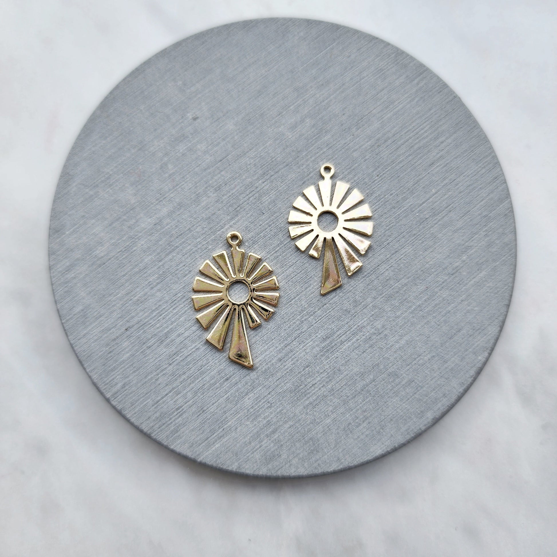 Gold plated charms Earrings components Earrings findings DIY jewelry