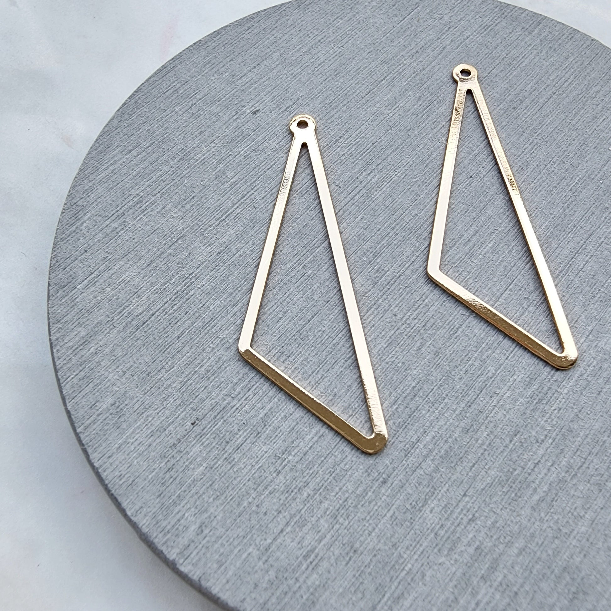 Gold plated charms Triangle Earrings components Earrings findings DIY jewelry