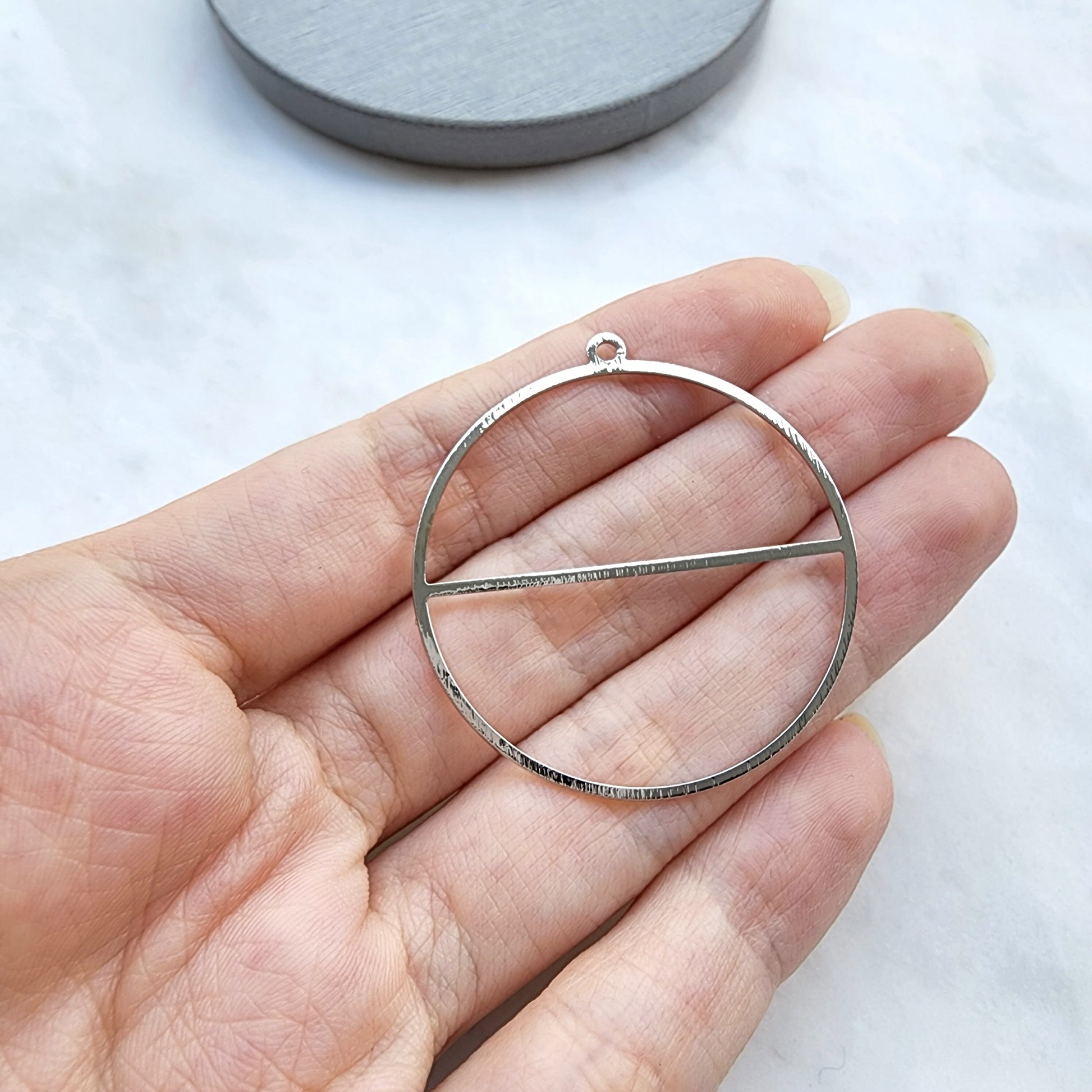 Silver charms Circle Earrings components Earrings findings DIY jewelry