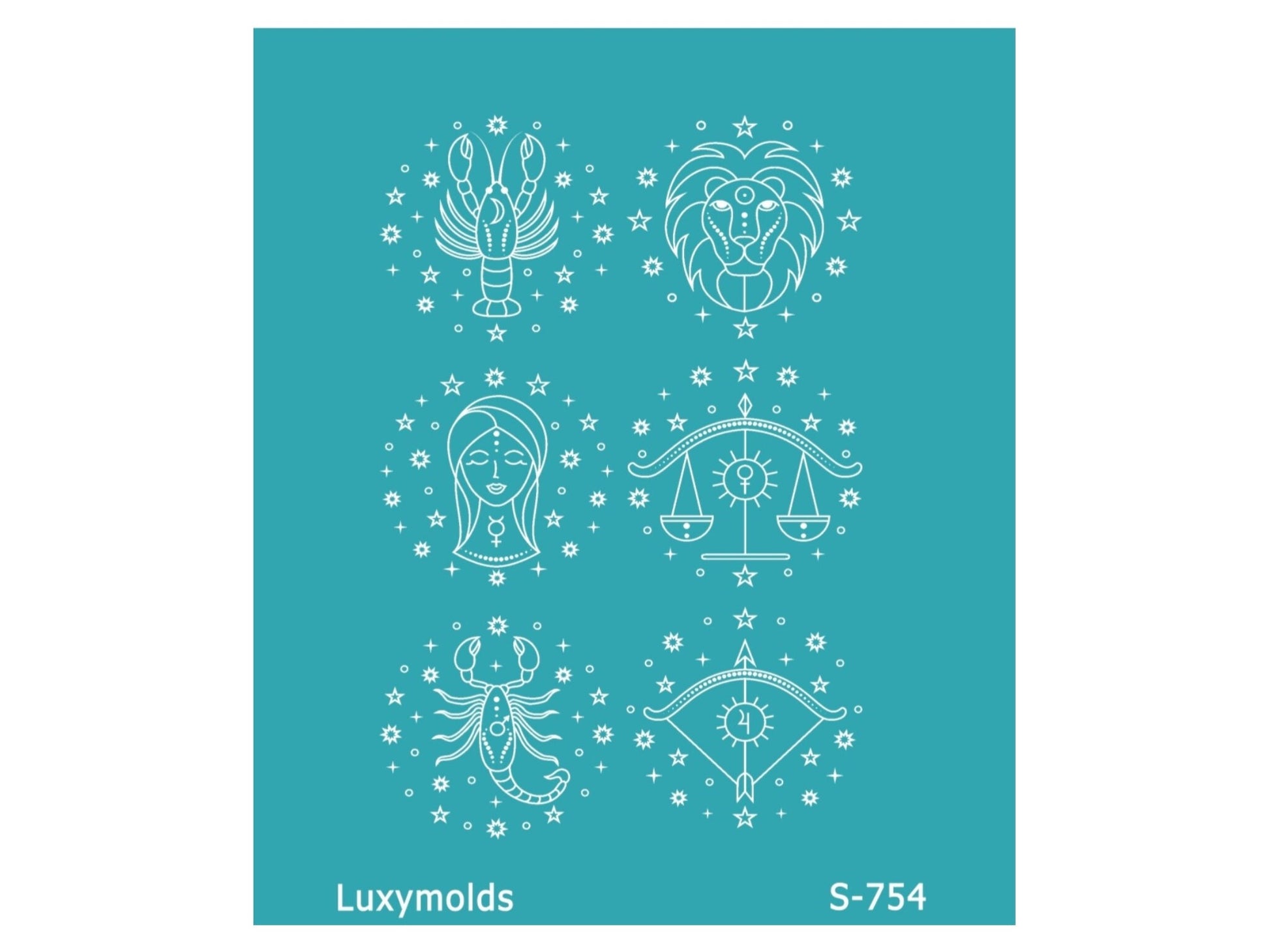 Silk screen stencil for polymer clay "Luxymolds" S-754