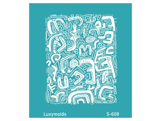 Silk screen stencil for polymer clay "Luxymolds" S-608
