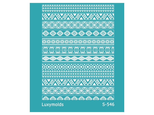 Silk screen stencil for polymer clay "Luxymolds" S-546