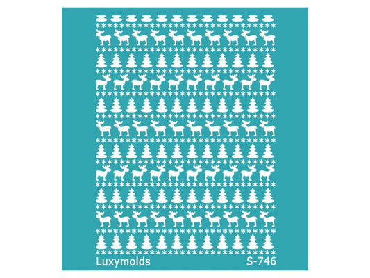 Silk screen stencil for polymer clay "Luxymolds" "Christmas" S-746