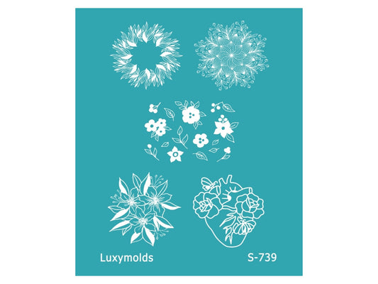 Silk screen stencil for polymer clay "Luxymolds" S-739