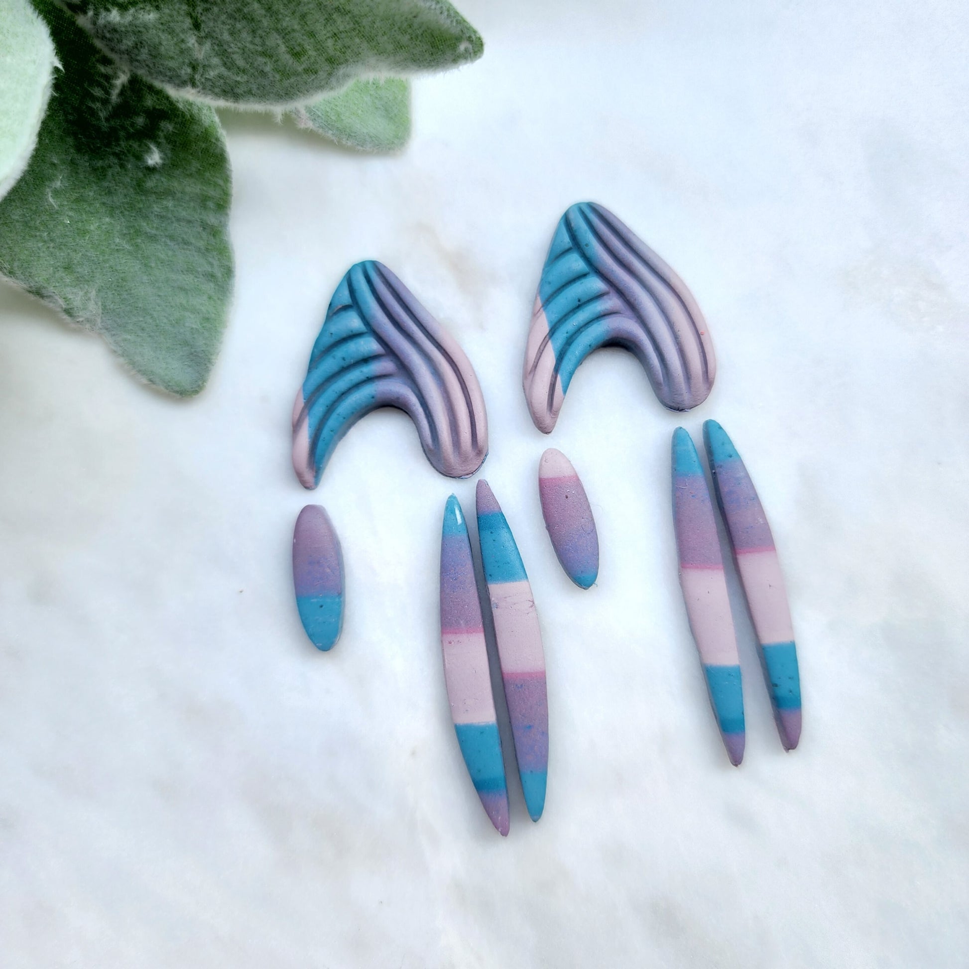 4 pcs set Earrings Polymer clay 3D cutters Jewelry mold