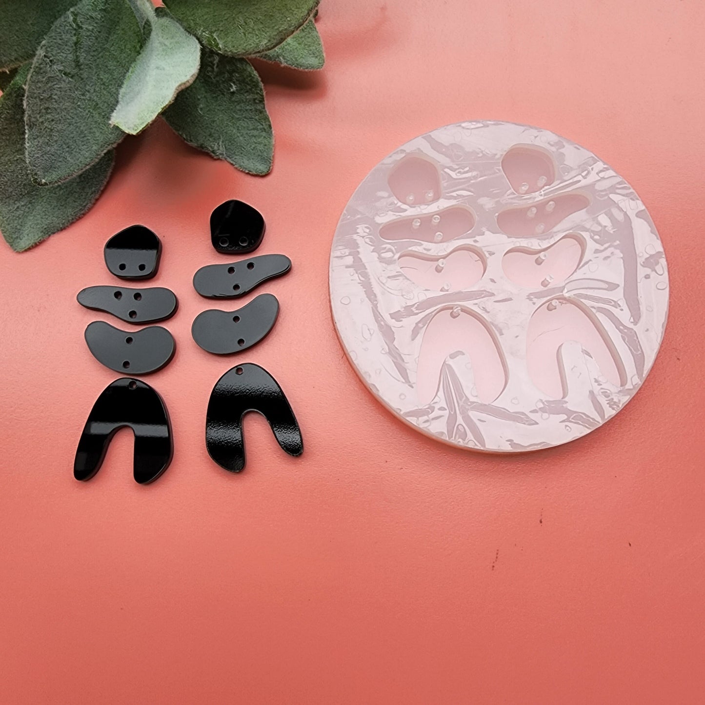 Silicone earring mold Jewelry Resin mould for resin and epoxy