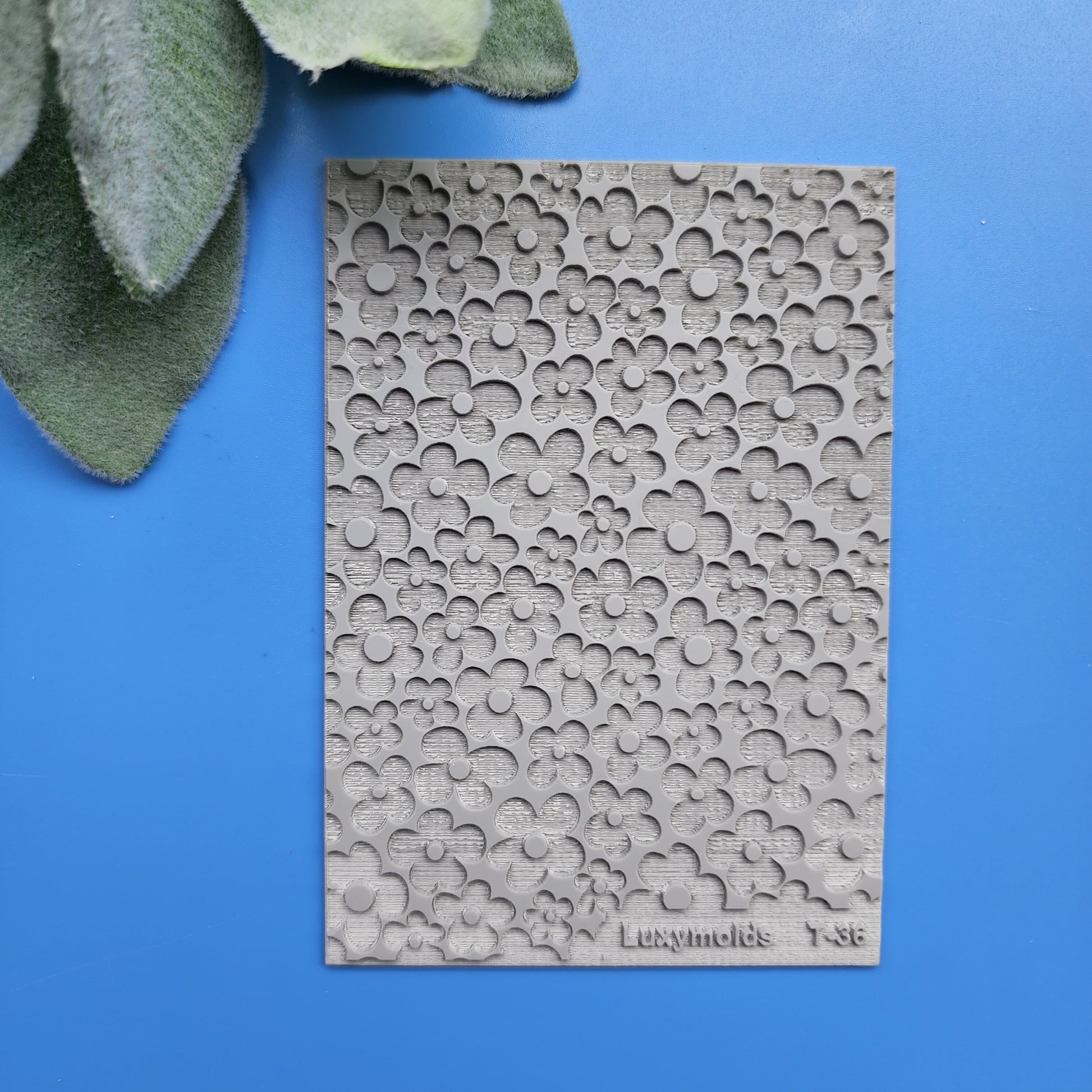 Polymer clay Texture tile Texture mat Clay stamp Polymer clay texture stencils "Flowers" T-36