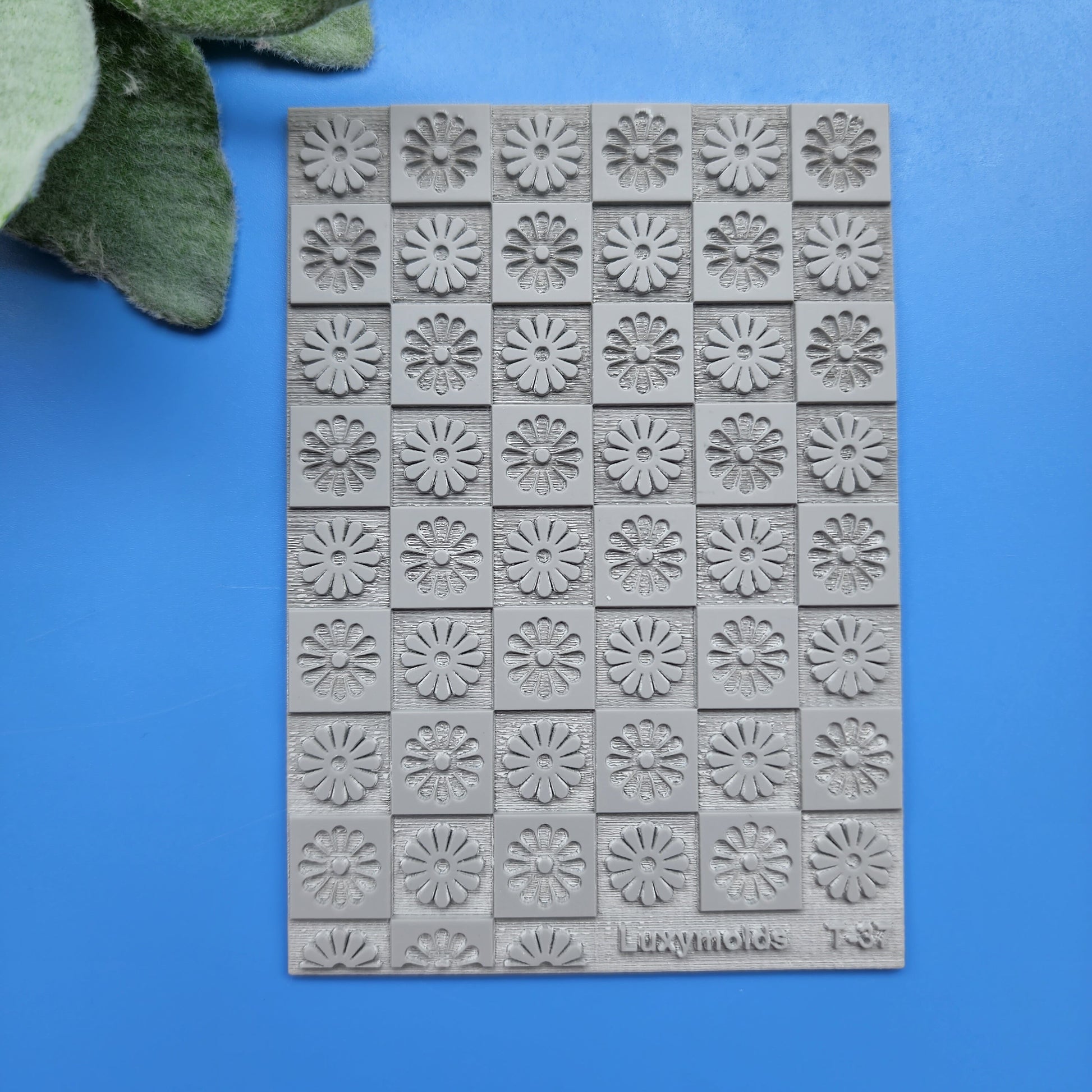 Polymer clay Texture tile Texture mat Clay stamp Polymer clay texture stencils "Flowers" T-37