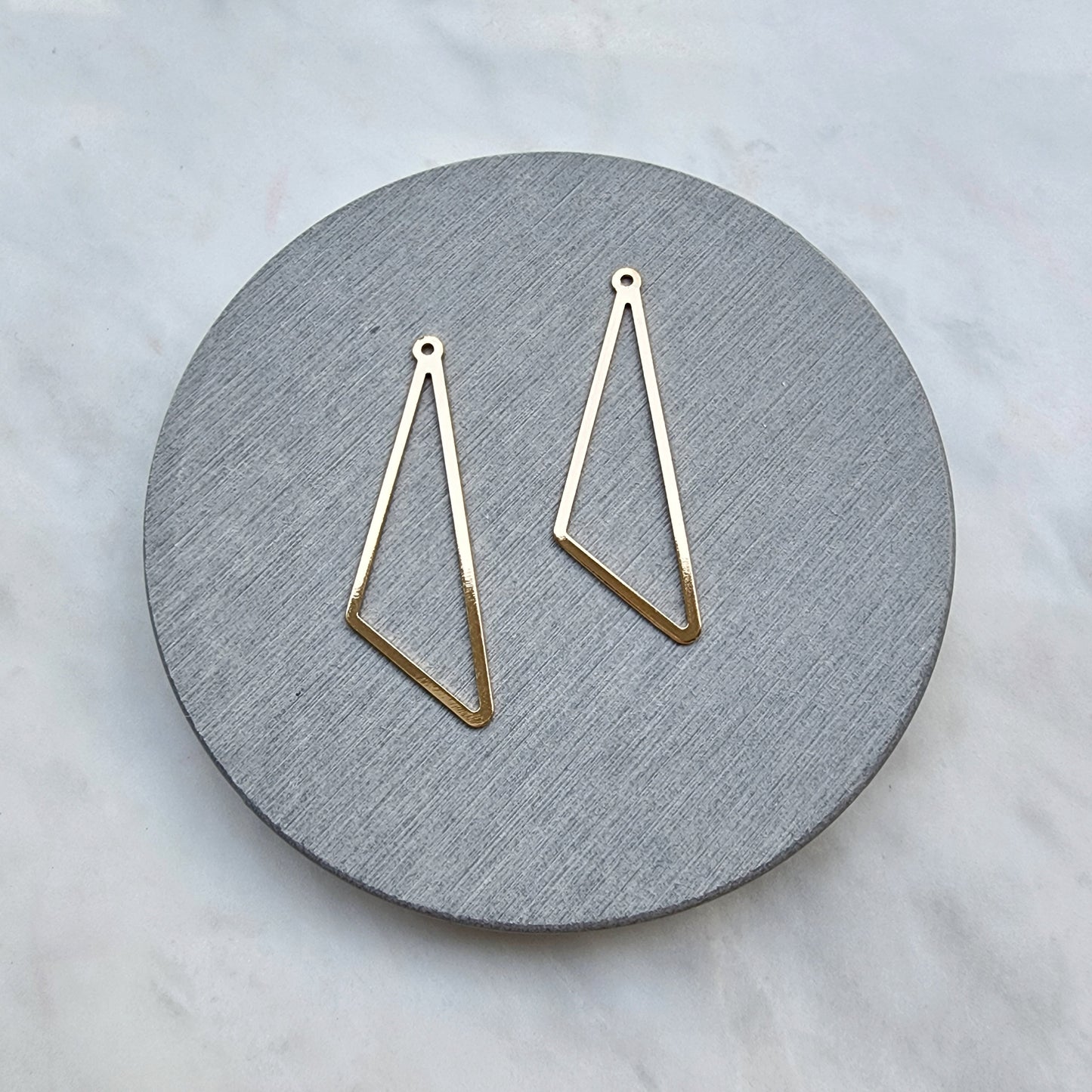 Gold plated charms Triangle Earrings components Earrings findings DIY jewelry