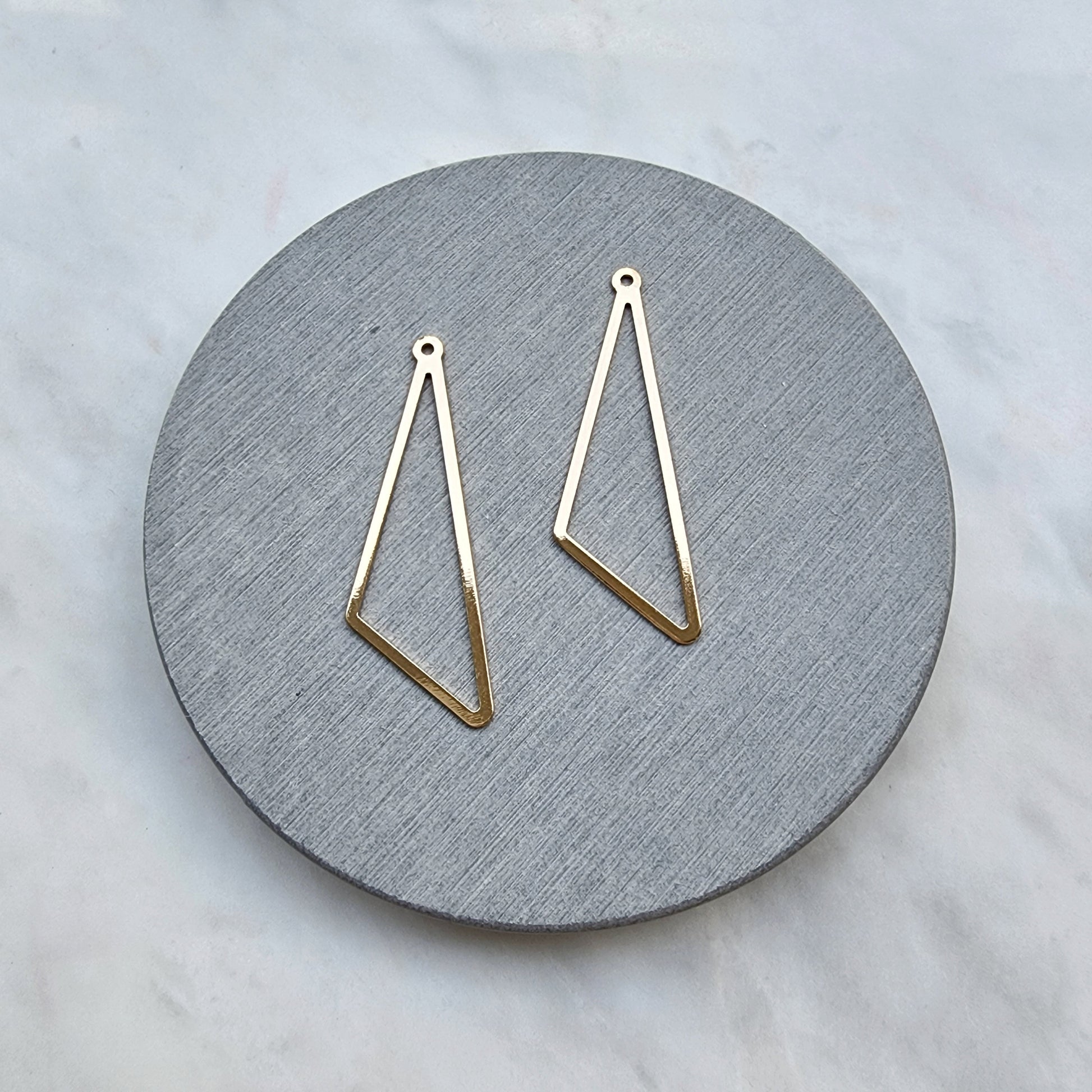 Gold plated charms Triangle Earrings components Earrings findings DIY jewelry