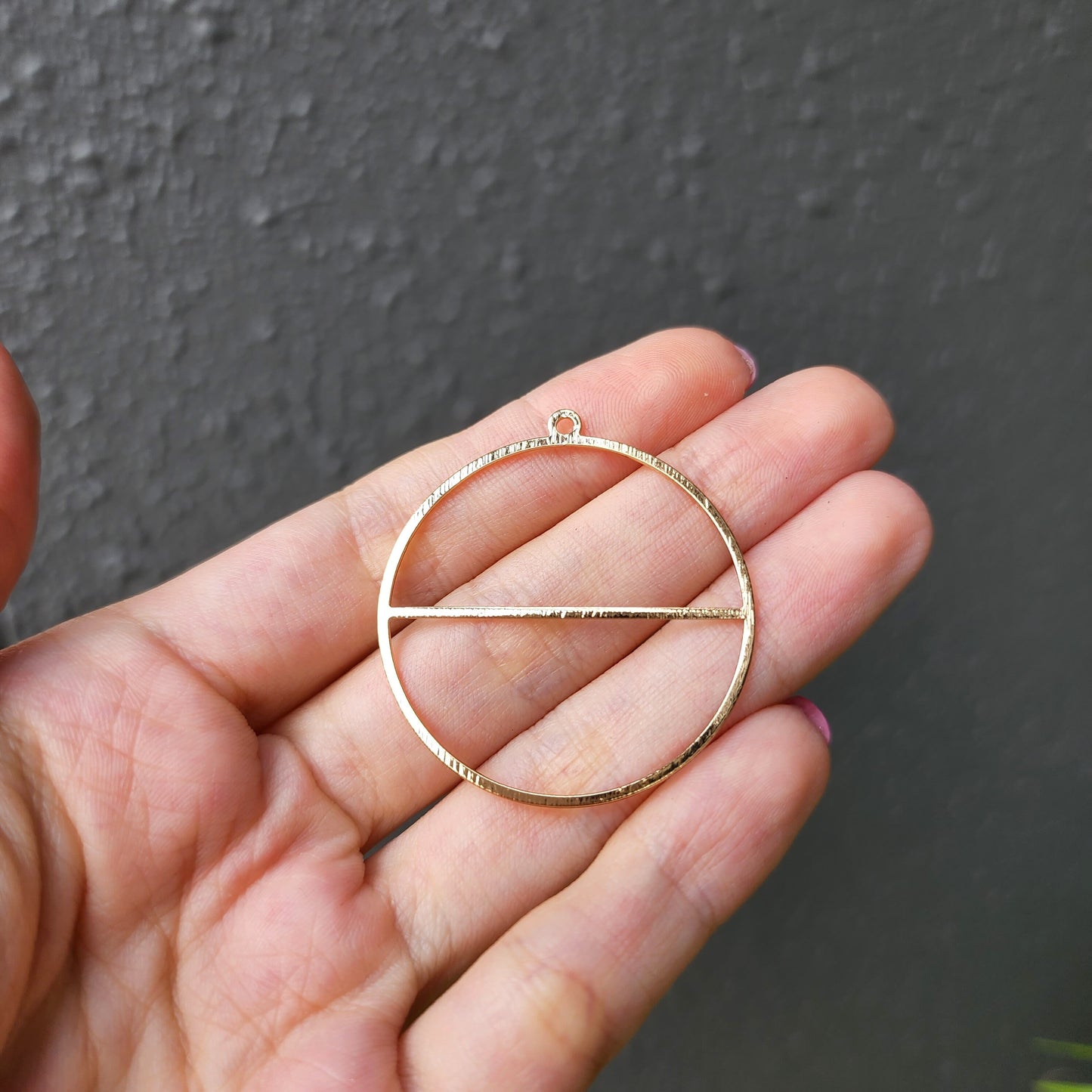 Gold plated charms Circle Earrings components Earrings findings DIY jewelry