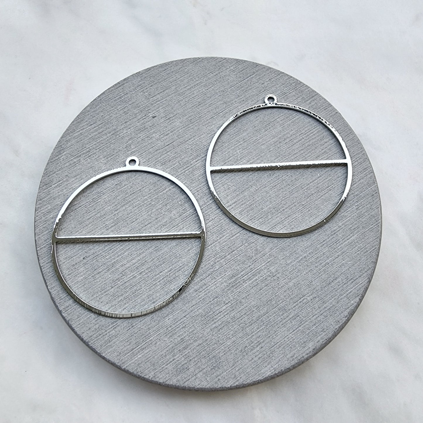 Silver charms Circle Earrings components Earrings findings DIY jewelry