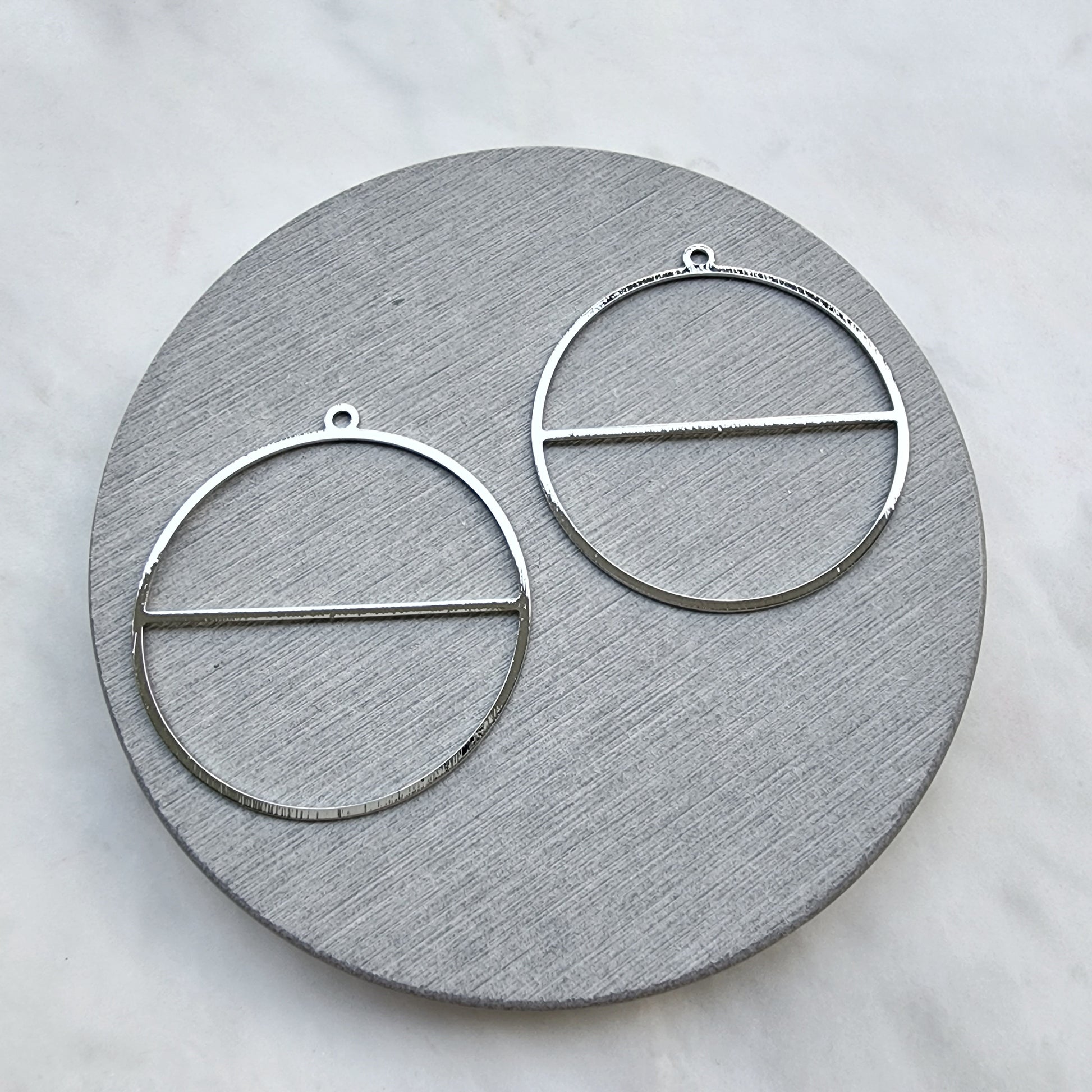 Silver charms Circle Earrings components Earrings findings DIY jewelry