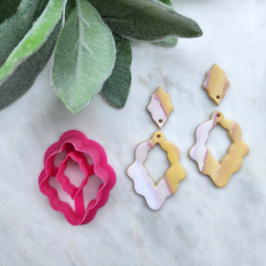 Earrings Polymer clay 3D cutters Jewelry mold