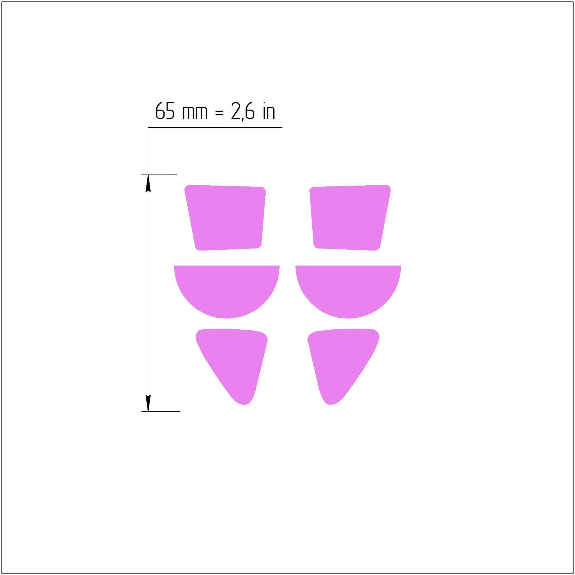 5 pcs set Earrings Polymer clay 3D cutters Jewelry Modern Abstract shape earrings mold