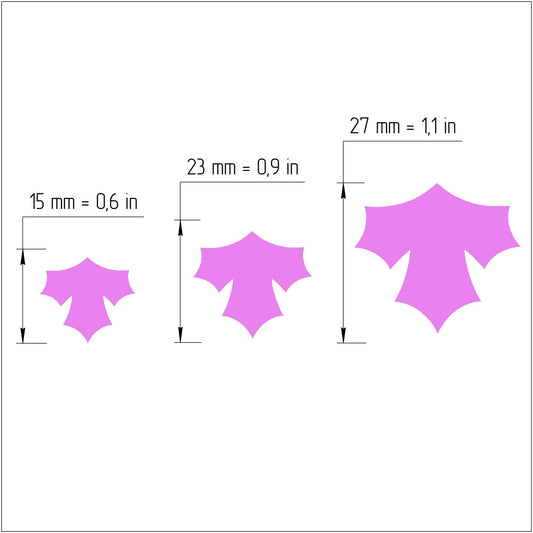 Earrings Polymer clay 3D cutters "Maple leaf" Jewelry Modern Abstract shape earrings mold