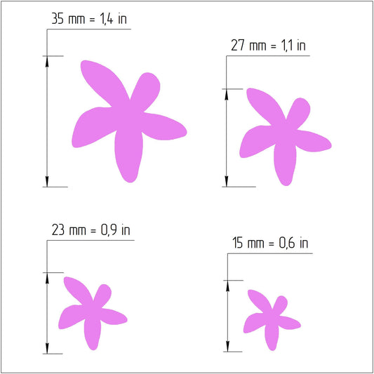 Earrings Polymer clay 3D cutters "Flower" Jewelry Modern Abstract shape earrings mold