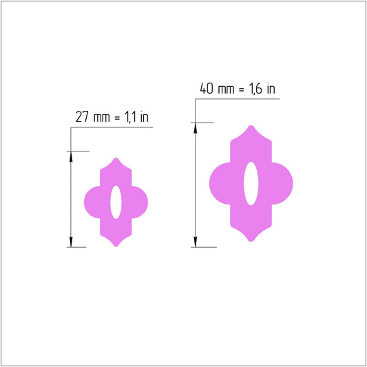 Earrings Polymer clay 3D cutters Jewelry Modern Abstract shape earrings mold
