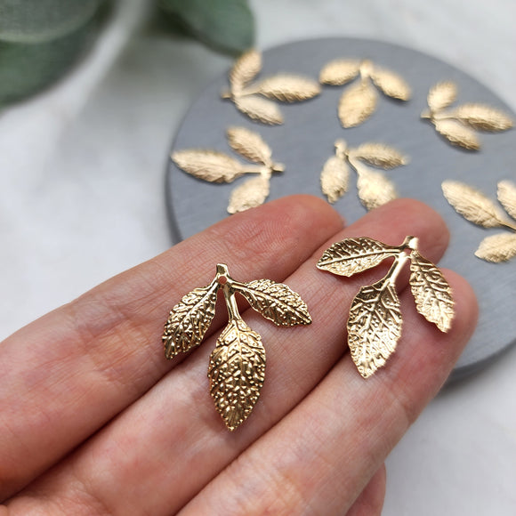 24 pcs Leaves charms Earrings components Earrings findings DIY jewelry