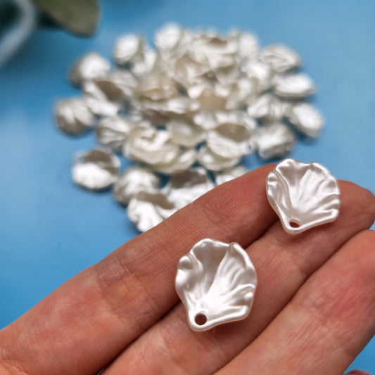40 pcs Faux pearl petals charms Earrings components Earrings findings DIY jewelry