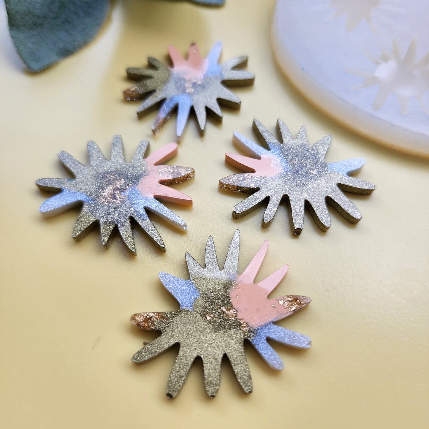 Silicone earrings mold mould for resin and epoxy