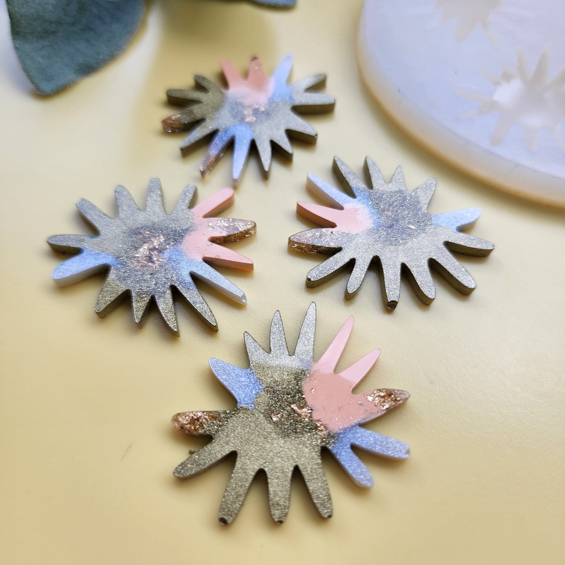 Silicone earrings mold mould for resin and epoxy