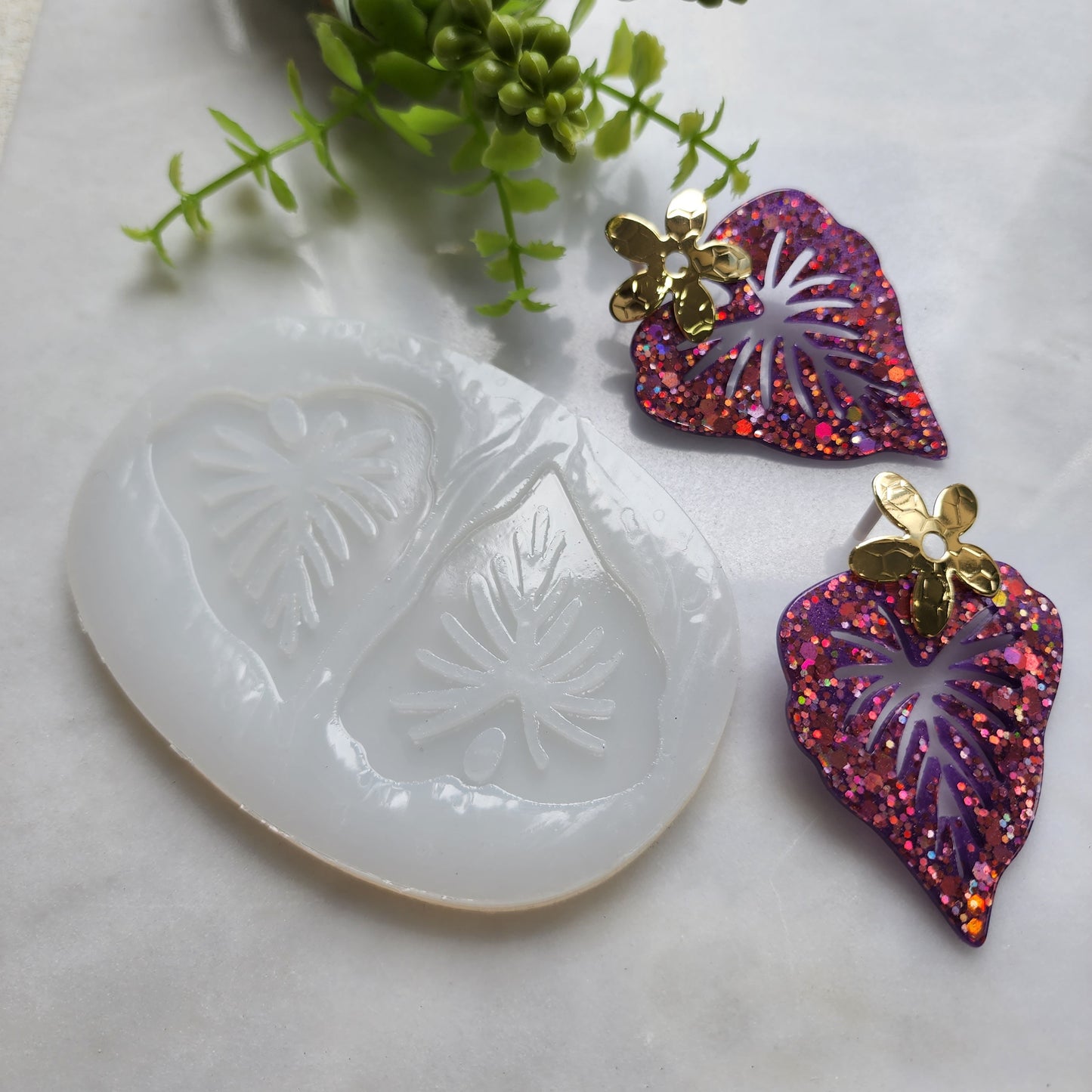 Silicone earrings mold mould for resin and eposy