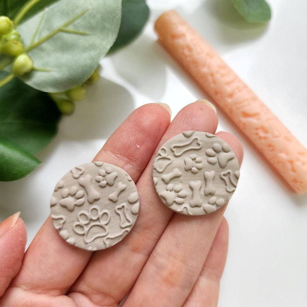 Polymer clay texture roller clay stamp 3D printed embossing