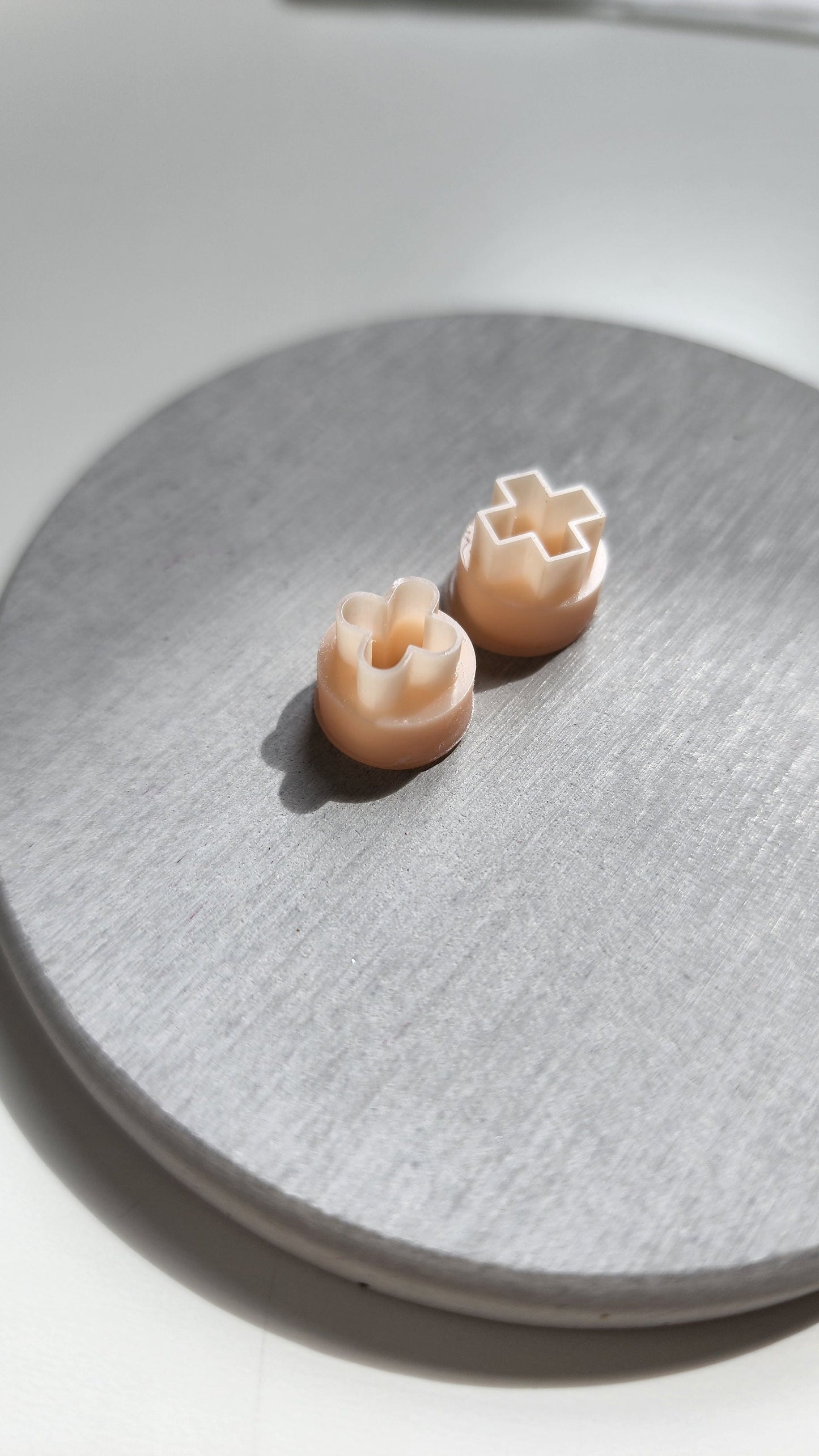 Micro cutter 6 mm "Cross" Polymer clay mini cutter 3D print jewelry molds Earrings clay mold