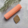 Polymer clay texture roller "Rattan" clay stamp 3D printed embossing