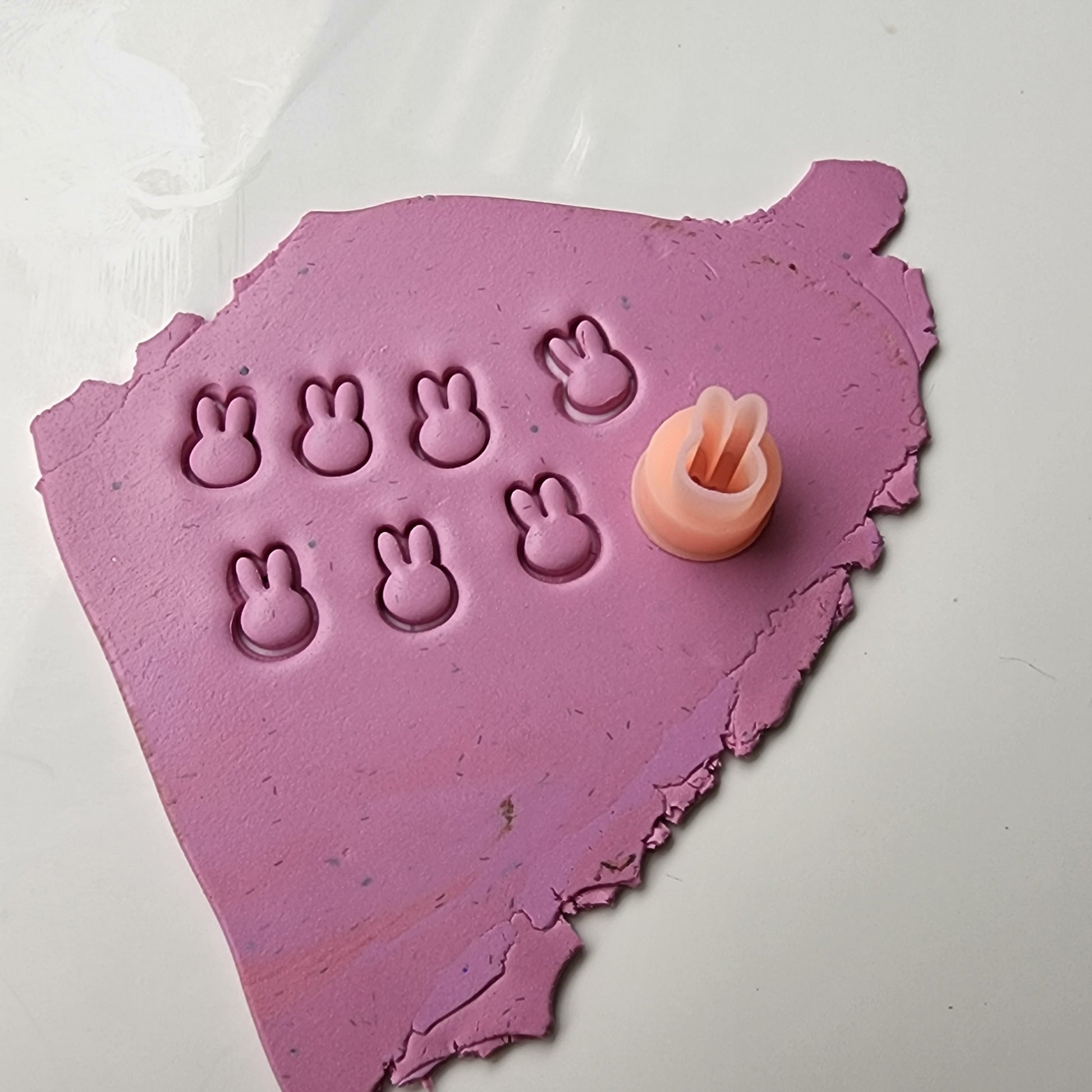 Micro cutter 6 mm "Bunny" Polymer clay mini cutter 3D print jewelry molds Earrings clay mold