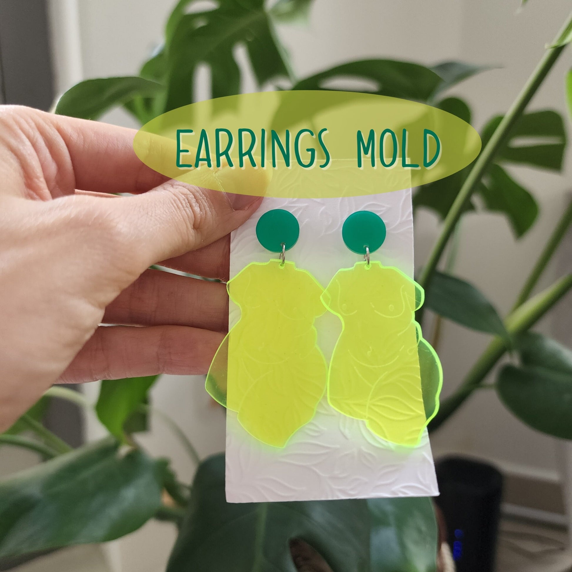 Silicone earrings mold "Woman body" for resin and epoxy